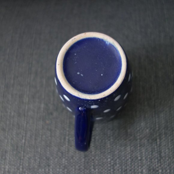 Blue Ceramic Mug with White Dots - Picture 6 of 10